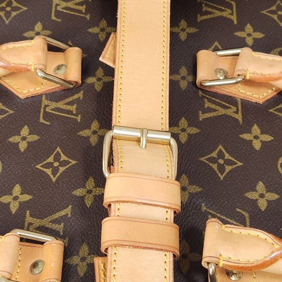 LOUIS VUITTON Monogram 17" Carryall Square Travel Duffle Mens Bag Duffle Gym LV - Picture 8 of 15